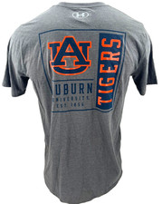 NEW Auburn Tigers AU Under Armour Gray Orange Loose Fit SS Tee Shirt Men's L