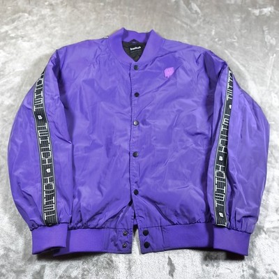 Twitch Bomber Jacket Men Large Purple Hype Exclusive Streaming Livestream Gaming