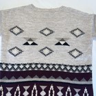 American Eagle Women Aztec Sweater Red Size Large AE Beige Southwestern ...