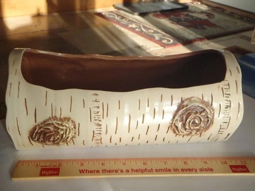 Rare Red Wing Pottery USA #730 Collectible Birch Bark Line 11" x 5" x 4 1/2" BIG