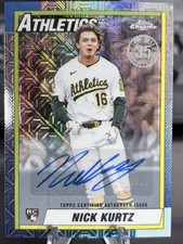 2025 Topps Update Series - 1990 Topps Chrome Silver Pack Nick Kurtz Auto /199 RC