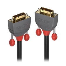 2M Lindy Premium DVI-D Dual Link Cable, Male to Male, QXGA, 24K Gold Plated Conn