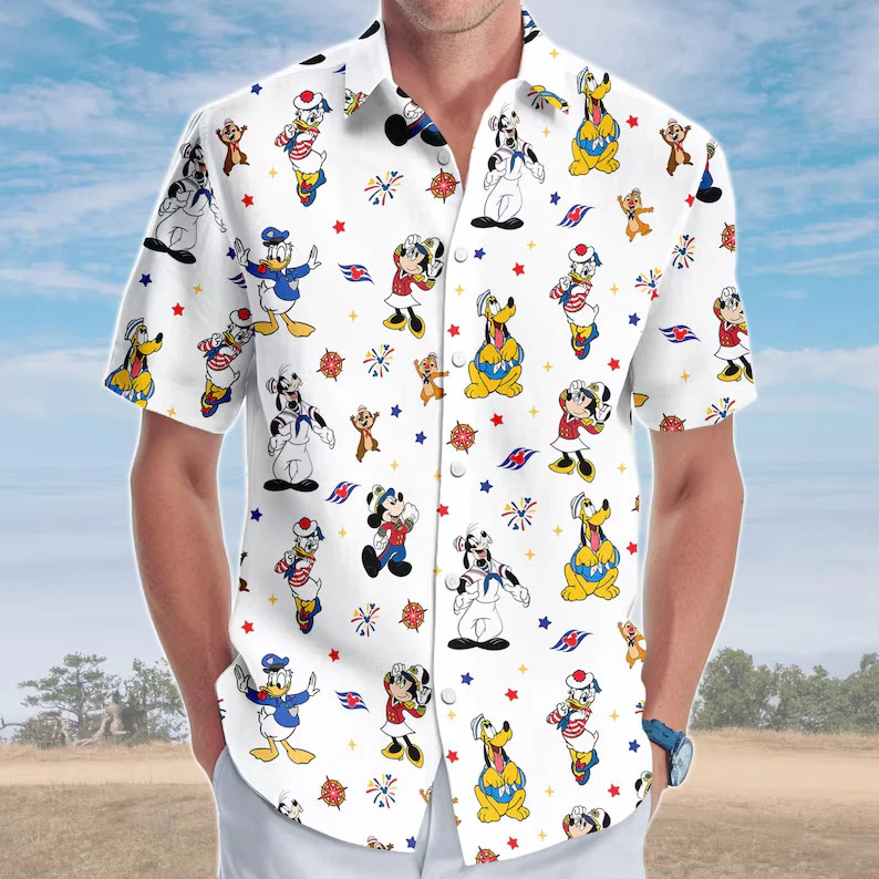 Disney Family Mickey Mouse Cruise Line 2026  Hawaiian Shirt Resort