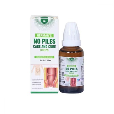 German Homeo Care & Cure No Piles Drops Support (30ml) Free Shipping World Wide
