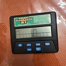 RADICA POCKET BLACKJACK 21 ELECTRONIC HANDHELD CASINO LCD GAME VEGAS BLACK JACK