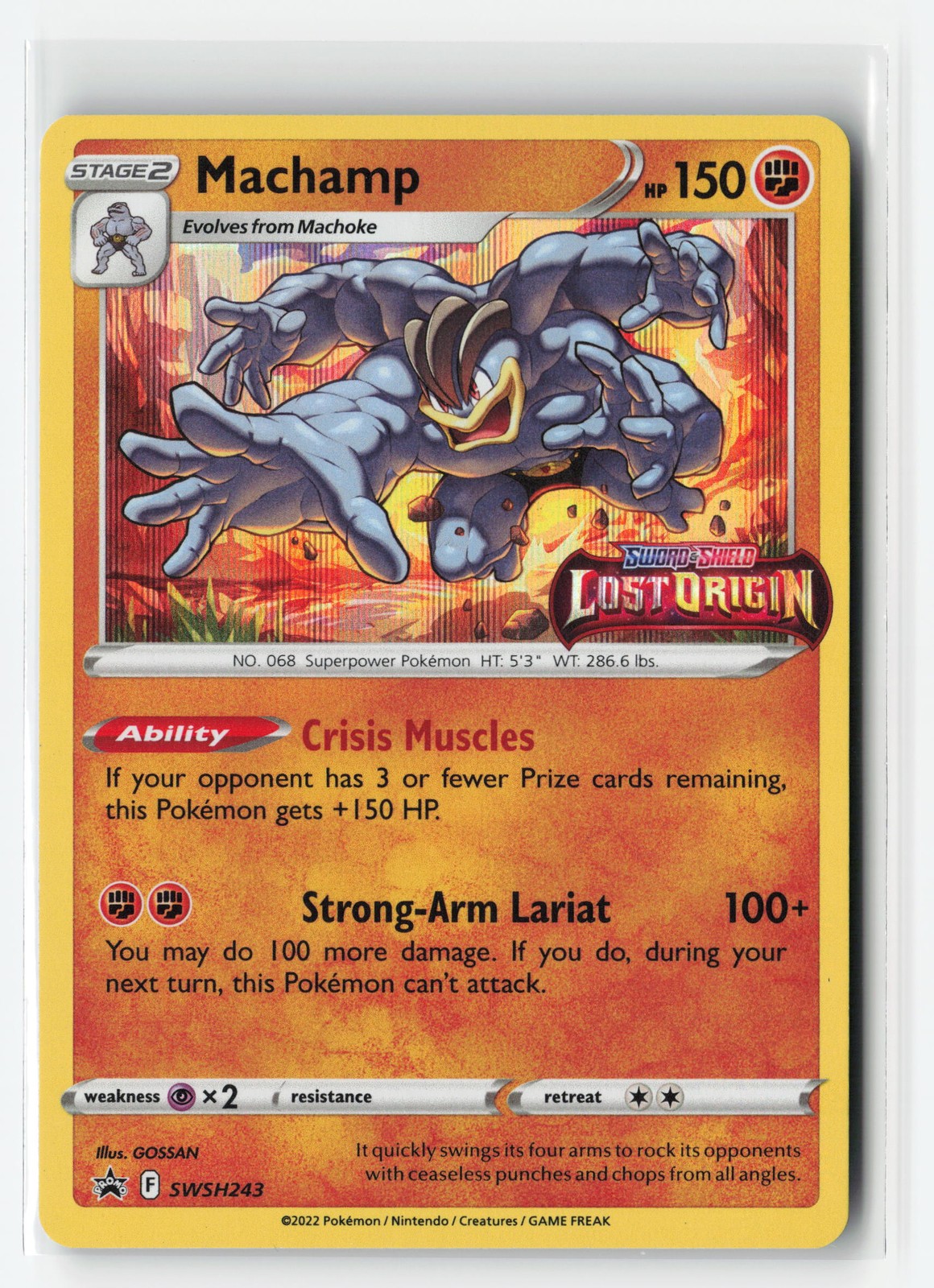 MACHAMP SWSH243 PRERELEASE PROMO POKEMON TCG NM