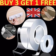 Double Sided Tape Heavy Duty Strong Nano Mounting Tape Extra Large Sumo Strip UK
