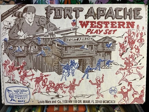VINTAGE 1970'S MARX FORT APACHE WESTERN PLAYSET IN ORIGINAL BOX!