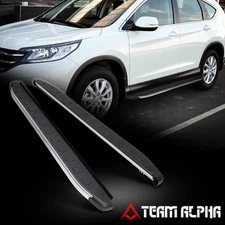 Fits 2012-2016 Honda CRV{SQUARE PAD}Black 5.75" Flat Side Step Running Board Bar