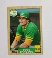 Jose Canseco 1987 Topps #620 Rookie Gold Cup Oakland Athletics 