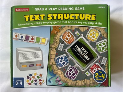 Lakeshore GRAB & PLAY READING GAME TEXT STRUCTURE LM265 Grades 3-4 BRAND NEW