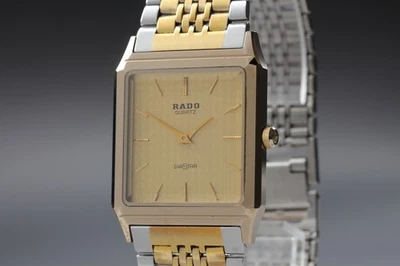 Rado Diastar 121.9557.3 Gold Dial Tank Quartz Men's Vintage Watch *Near MINT* - Bild 1 von 4