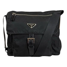 Y1207 Prada shoulder bag Prada nylon BT8894 black isex PRADA used