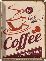 Blechschild 40X30 Cm Coffee Endless Cup Kaffee Essen Trinken Deko Geschenk Metal