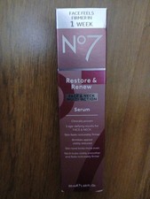  No7 Restore  Renew Multi Action Face  Neck Serum 1.69 Oz New in Box Exp. 2027