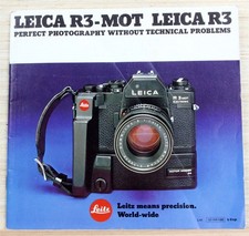 Sales Brochure LEICA R3-MOT R3 Perfect Photography w/o Technical Problems