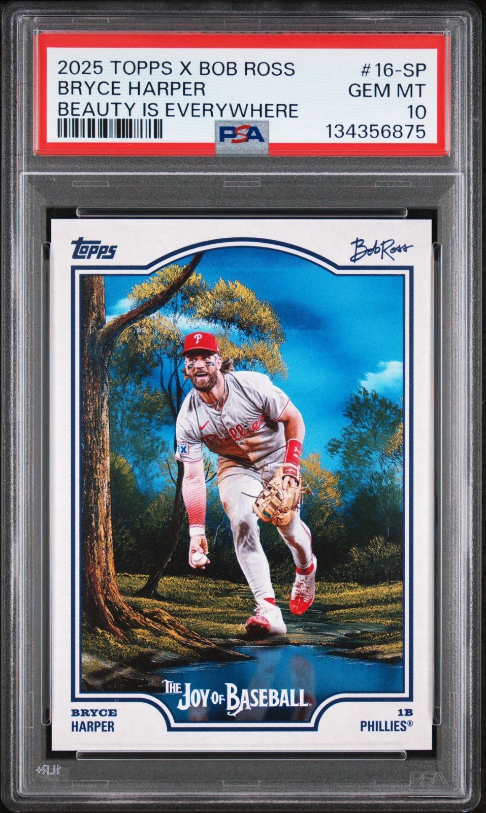 Bryce Harper 2025 Topps x Bob Ross Beauty Is Everywhere #16-SP PSA 10 view 4