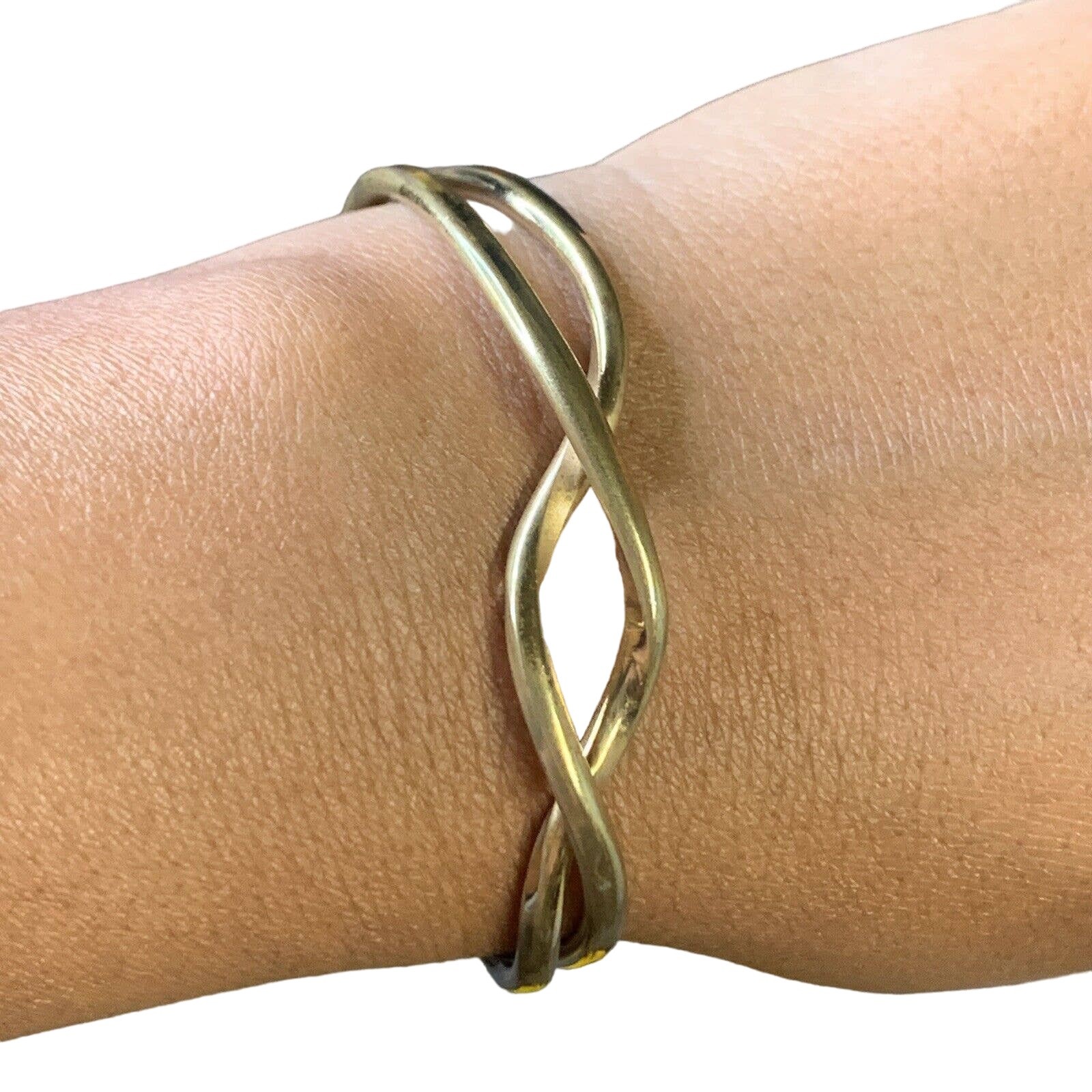 Vintage Sergio Lub Infinity Solid Copper Cuff Mag… - image 1