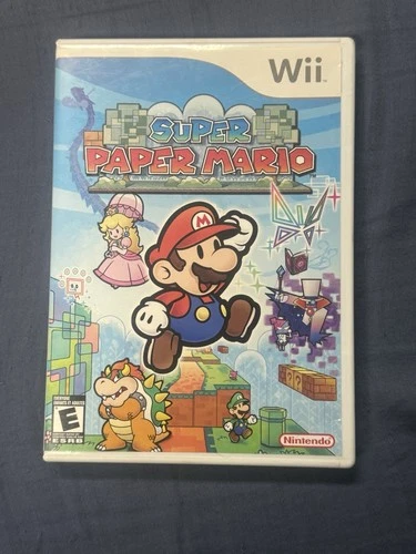 Super Paper Mario Nintendo Wii 2007 Complete With Manual CIB Tested