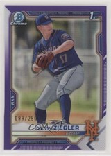 2021 Bowman Draft Chrome Purple Refractor 99/250 Calvin Ziegler #BDC-123 2a9