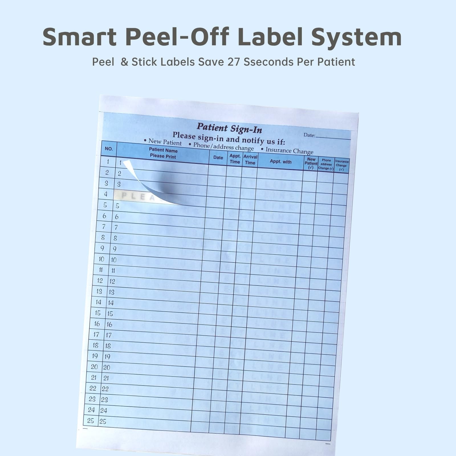 как выглядит Patient Sign in Sheets, HIPAA Compliant, 125-Pack, Carbonless 3-Part Medical ... фото