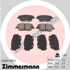 ZIMMERMANN Bremsbeläge Satz Vorne Bremsklötze für VW POLO (9N) 23581.190.2