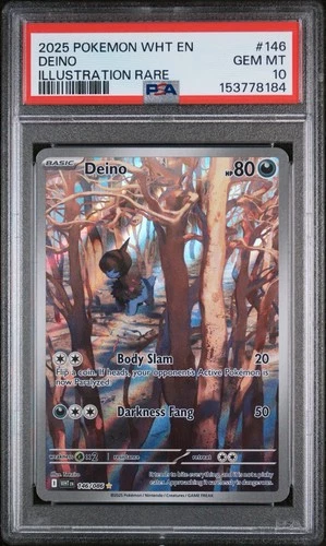 Pokémon Deino 146/086 Sv: White Flare Illustration Rare Holo PSA 10 2025