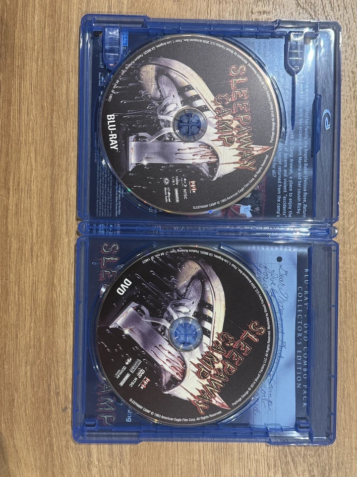 SLEEPAWAY CAMP Scream Factory Collectors Edition Blu Ray & DVD combo REGION A - Image 3 of 3