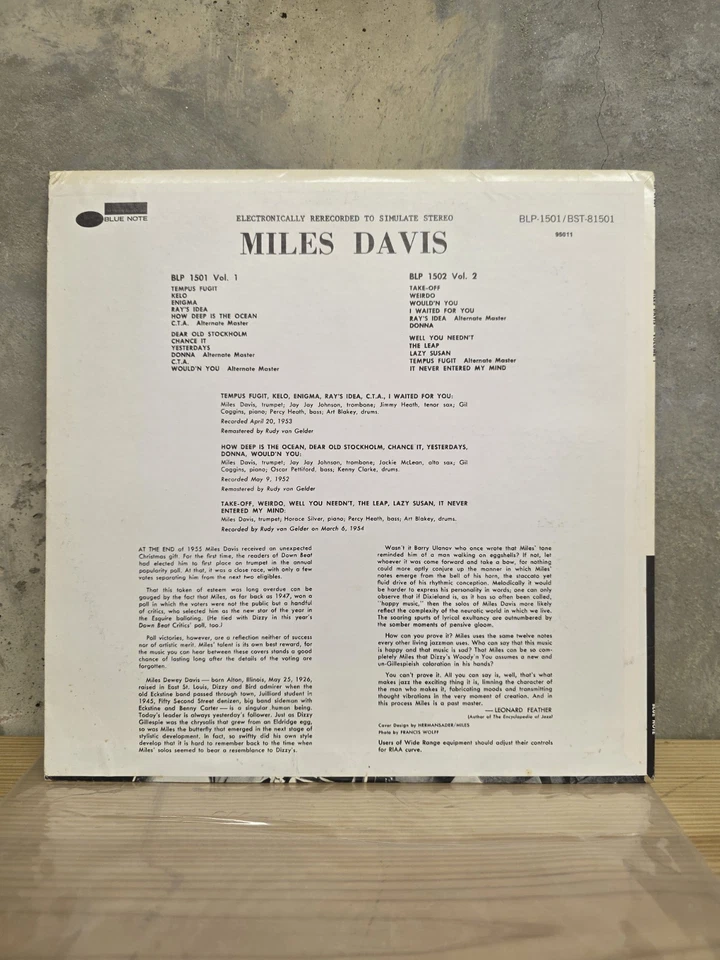 Miles Davis LP Blue Note BLP 1501 w OG Inner - Image 4 of 4