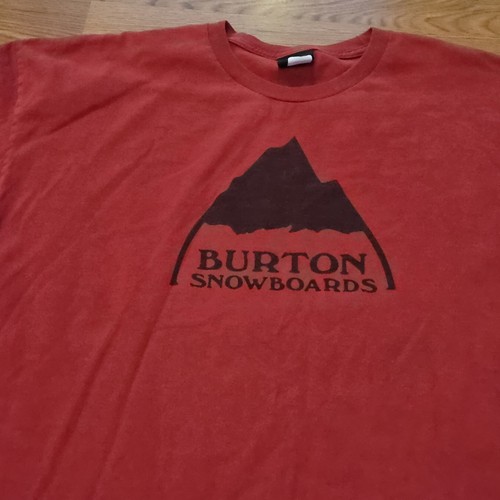 Vintage 90s Y2K Burton Snowboards Red Spellout T Shirt Size XL Old School - Picture 2 of 10