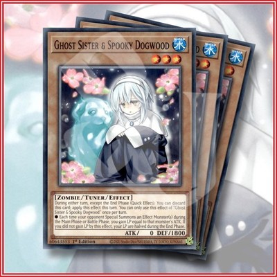 YuGiOh Ghost Sister & Spooky Dogwood x3 Common Non Holo Foil 1st Edition L5DD