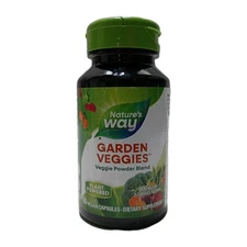 Nature's Way Garden Veggies, Veggie Powder Blend, 900 mg per 2-Capsule... 