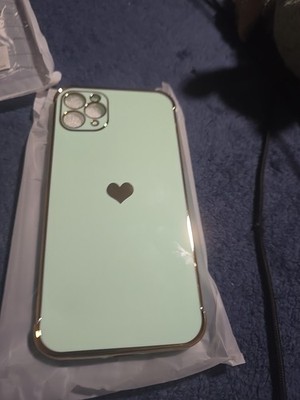 NEWFor  iPhone 11 Pro Max Case Luxury Fashionplating Edge Shock Proof Mint Green