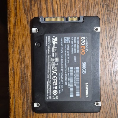Samsung 870 EVO 500GB 2.5'' SATA Internal SSD Black MZ-77E500