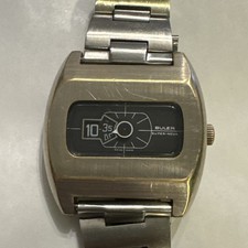 Vintage Retro 1970s Men’s Buler Super Nova Jump Hour Watch Mechanical Wind Up