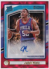 2024-25 Panini Donruss NBA No. 289 Judah Mintz Rated Rookie Auto Red