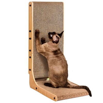 EHEYCIGA L Form vertikaler Katzenkratzer 68 cm hoch Kratzbrett für drinnen