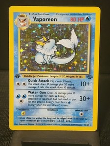 first edition vaporeon pokemon card Amazon.com: Pokemon - Vaporeon (12) - Jungle main image 1