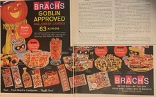 1965 Brachs Halloween Candy PRINT AD Goblin Approved VTG 1960s Candy Corn