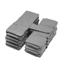 GARDEN BORDER EDGING PLASTIC GREY STONE SLAB 20 PIECE FLOWER GRASS LAWN LINER