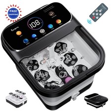 Foot Spa Electric Rotary Massage Pro Color Display Collapsible Bath Adjustable