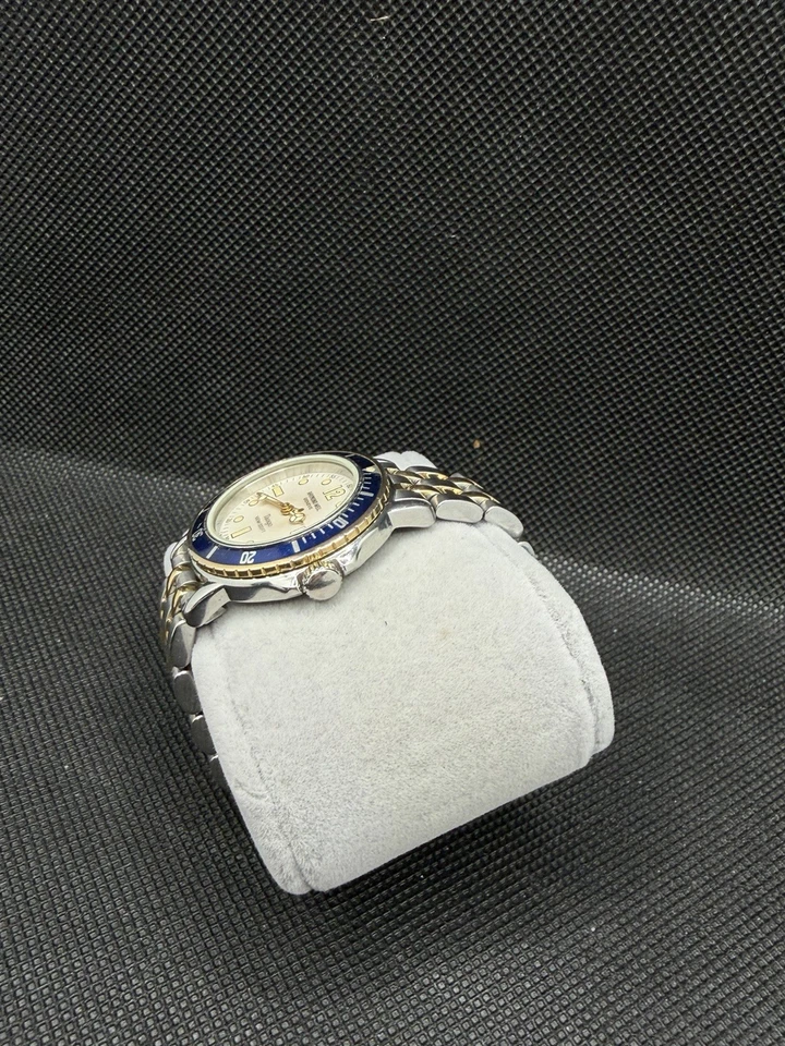 Reloj Hombre Raymond Weil Tango Diver 100M Suizo Dos Tonos Bisel Azul Foto 4 de 4