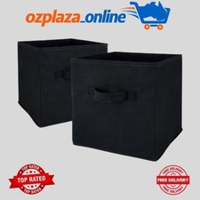 2Pack Collapsible Storage Cubes Box Clothes Toy Organizer Bookcase Fabric Cube