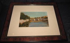Olio su tela - Lungotevere di  Roma  firmato in basso a destra Giuliano Geleng