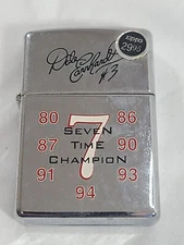 Zippo Lighter Dale Earnhardt #3 SEALED NIB Seven Time Champion Silver Tone XIII
