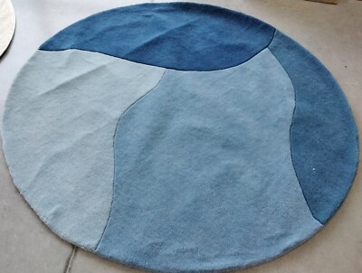 BLUE 5' X 5' Round Back Stain Rug, Reduced Price 1172750374 FTV117M-5R