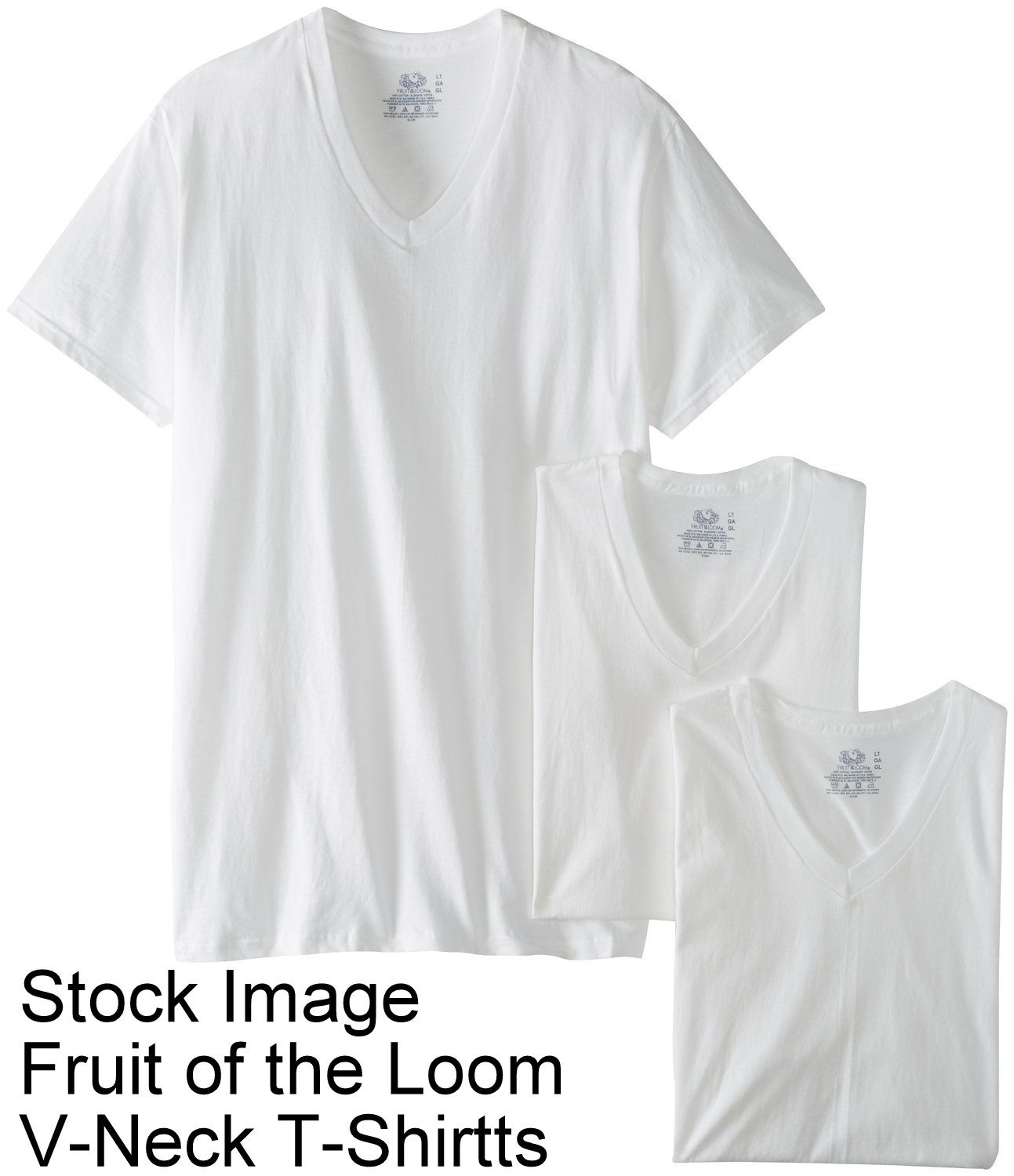 12 White Tall Man XLT 4648 Inch VNeck TShirts Fruit Of The Loom 117122 CM eBay