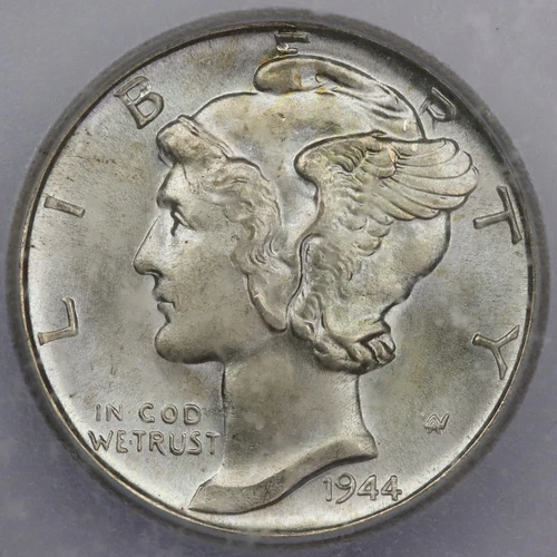 1944-D 10c Mercury Dime - ICG MS 66