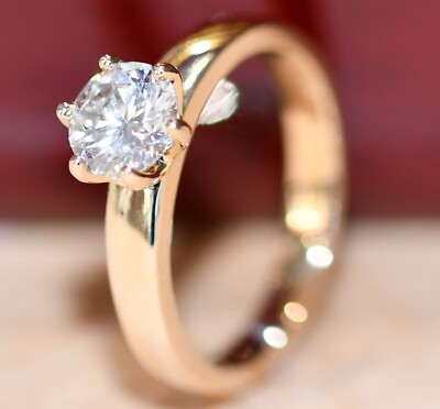 Majestic 585 Yellow Gold Engagement Ring with 1.03ct Lab Brown Diamond (IGI)