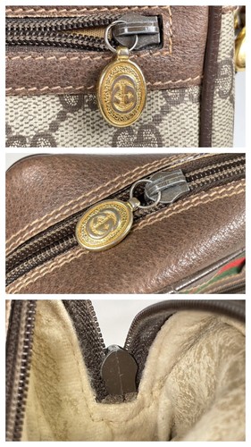 Vintage Gucci Aherry Line Bag Purse Shoulder Crossbody Supreme PVC Leather - Picture 22 of 24